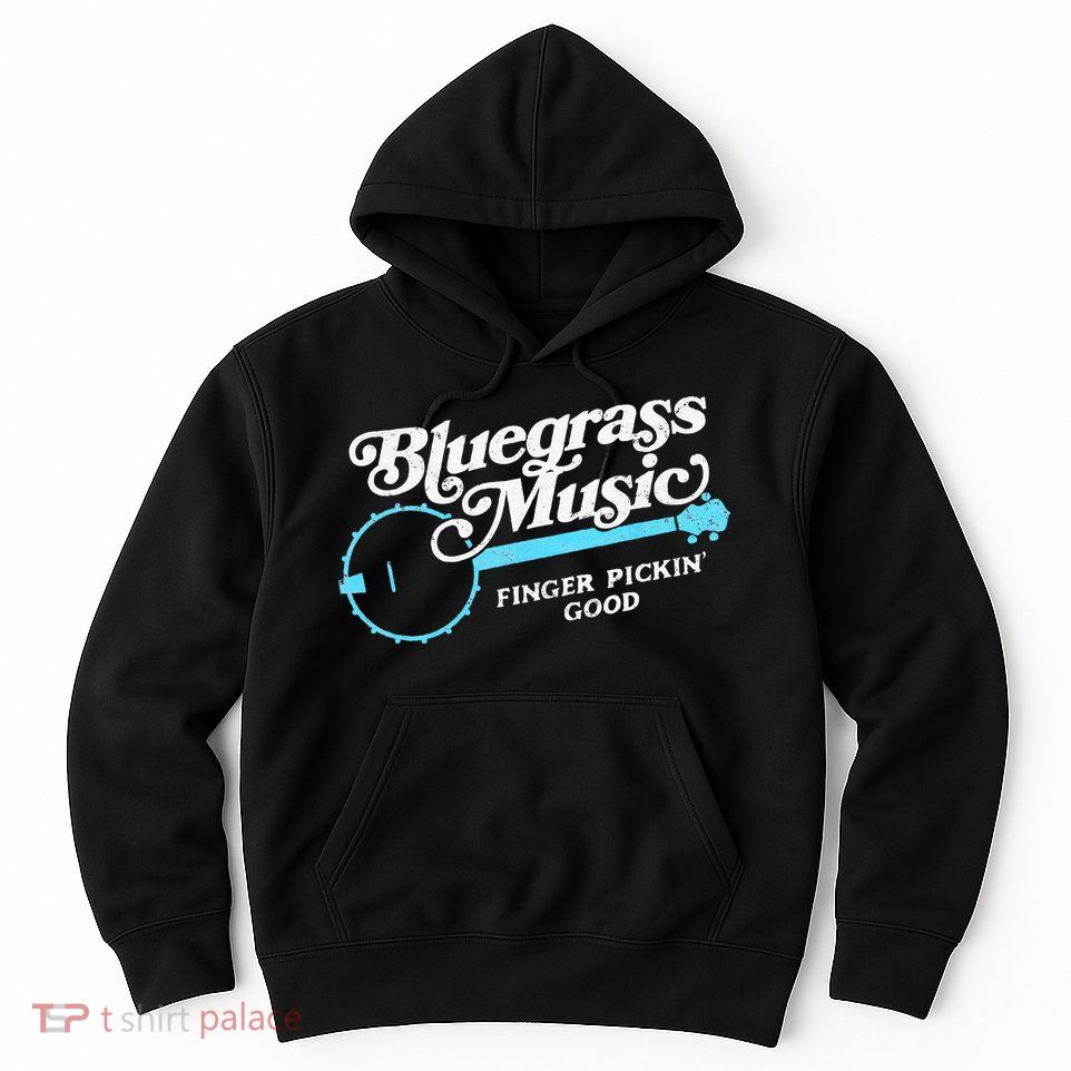 Bluegrass Music Finger Pickin Good Banjo Design Graphic Hoodie