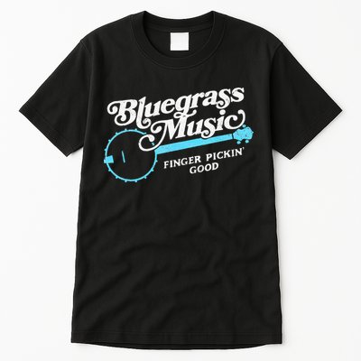 Bluegrass Music Finger Pickin Good Banjo Design Graphic Tall T-Shirt