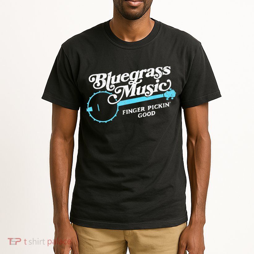 Bluegrass Music Finger Pickin Good Banjo Design Graphic Tall T-Shirt