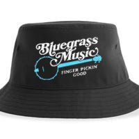 Bluegrass Music Finger Pickin Good Banjo Design Graphic Sustainable Bucket Hat