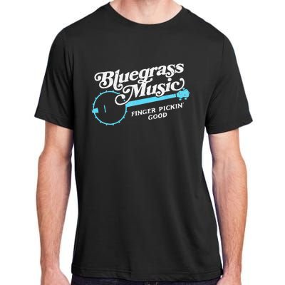 Bluegrass Music Finger Pickin Good Banjo Design Graphic Adult ChromaSoft Performance T-Shirt