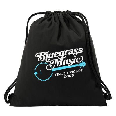 Bluegrass Music Finger Pickin Good Banjo Design Graphic Drawstring Bag