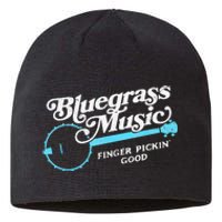 Bluegrass Music Finger Pickin Good Banjo Design Graphic Sustainable Beanie