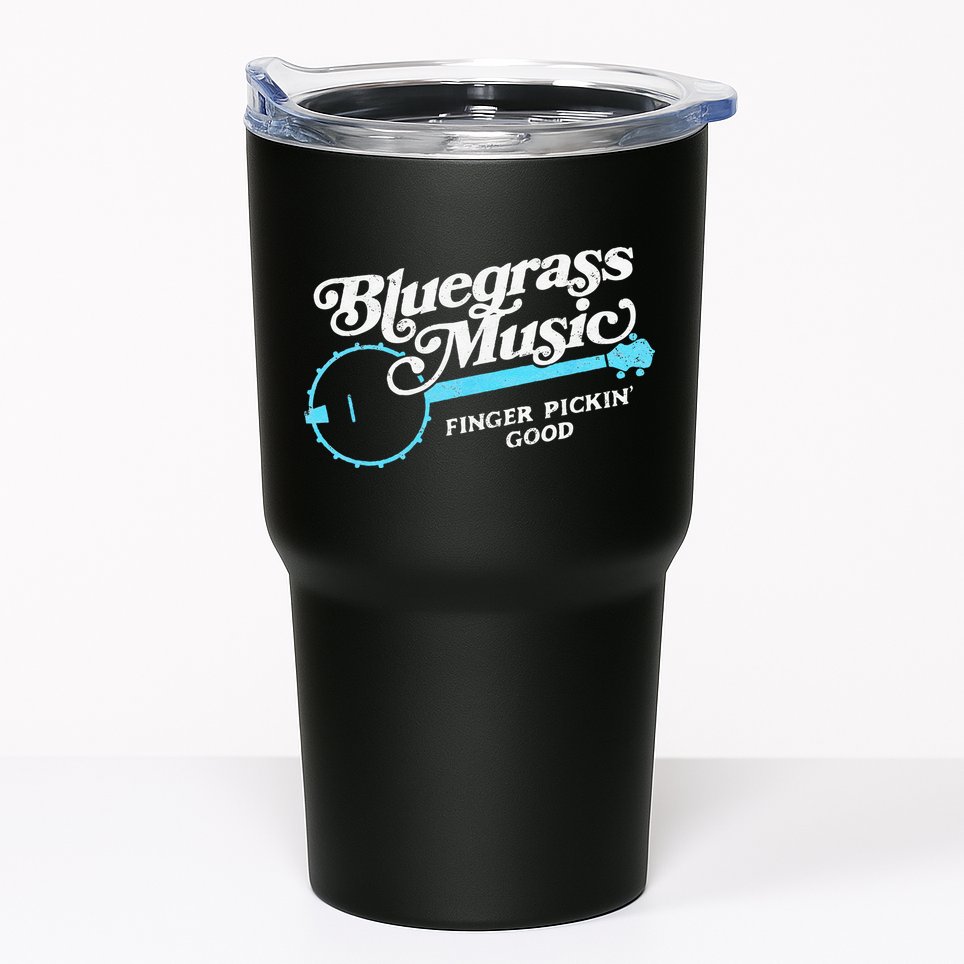 Bluegrass Music Finger Pickin Good Banjo Design Graphic Tumbler