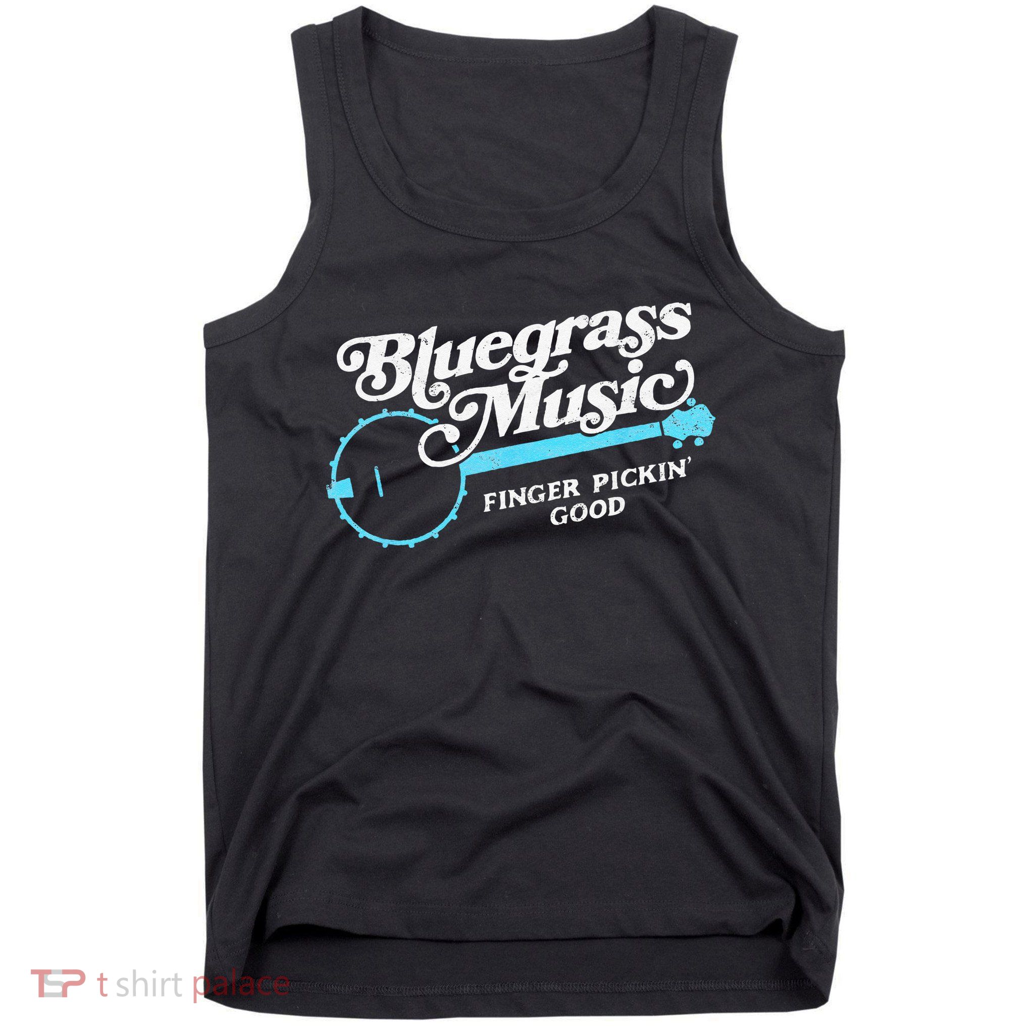Bluegrass Music Finger Pickin Good Banjo Design Graphic Tank Top