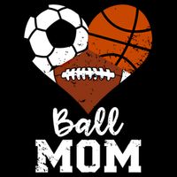 Ball Mom Funny Basketball Football Soccer Mom Gift Doggie Tank