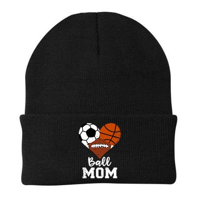 Ball Mom Funny Basketball Football Soccer Mom Gift Beanie