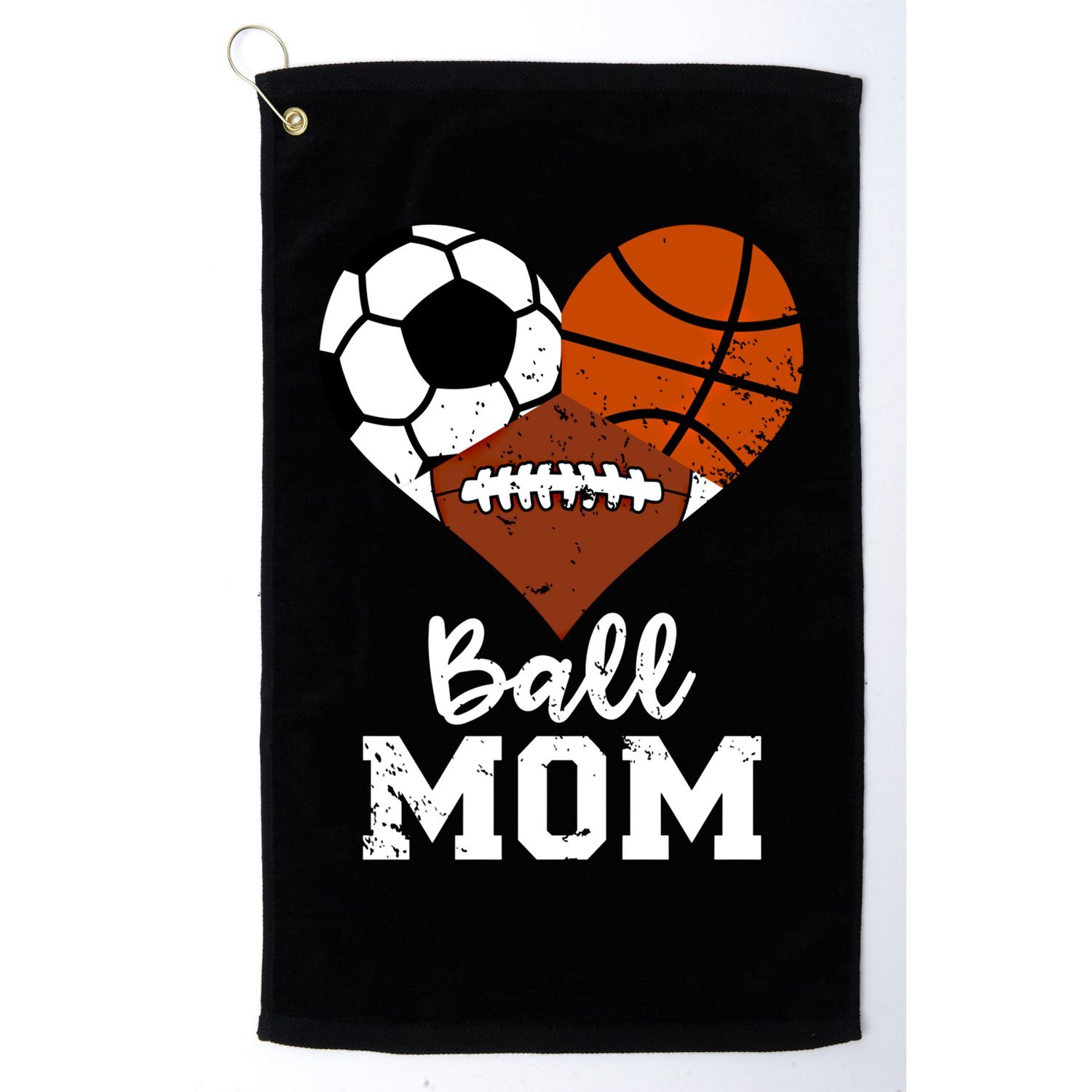 Ball Mom Funny Basketball Football Soccer Mom Gift Golf Towel