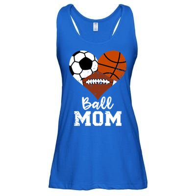 Ball Mom Funny Basketball Football Soccer Mom Gift Ladies Essential Flowy Tank
