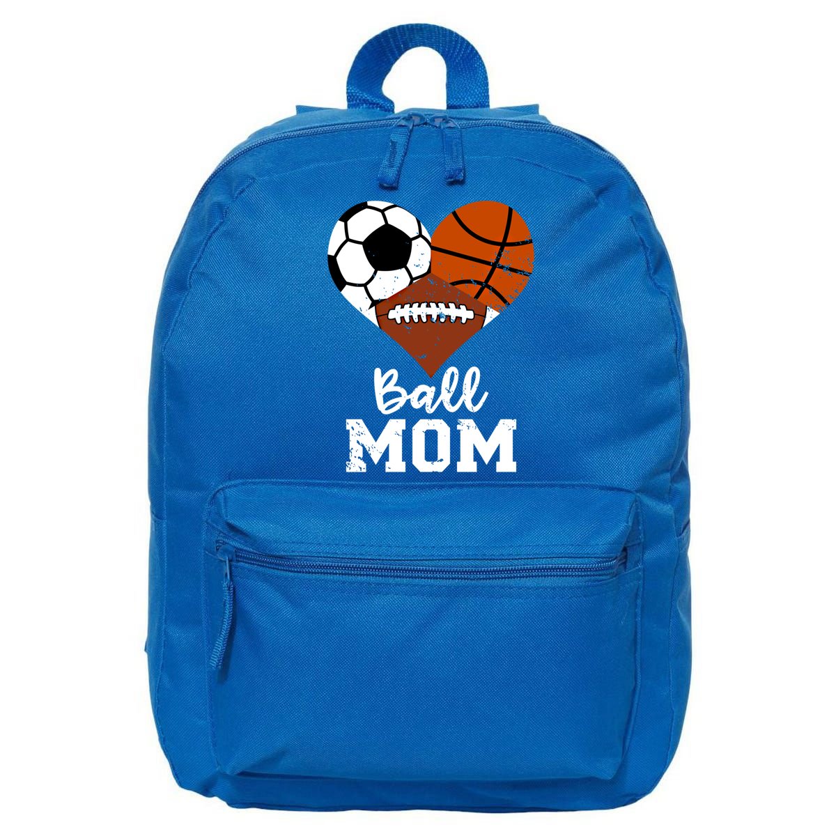 Ball Mom Funny Basketball Football Soccer Mom Gift 16 in Basic Backpack