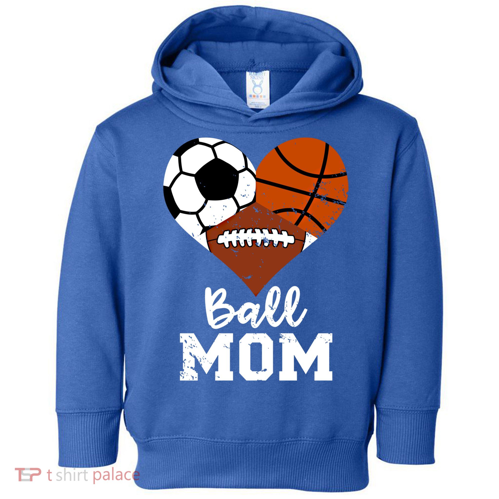 Ball Mom Funny Basketball Football Soccer Mom Gift Toddler Hoodie