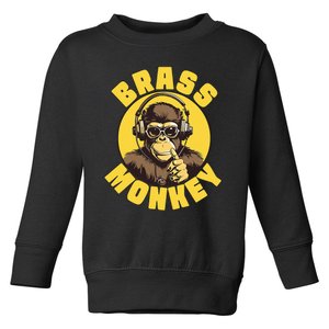 Brass Monkey Funny Cool Music Toddler Sweatshirt