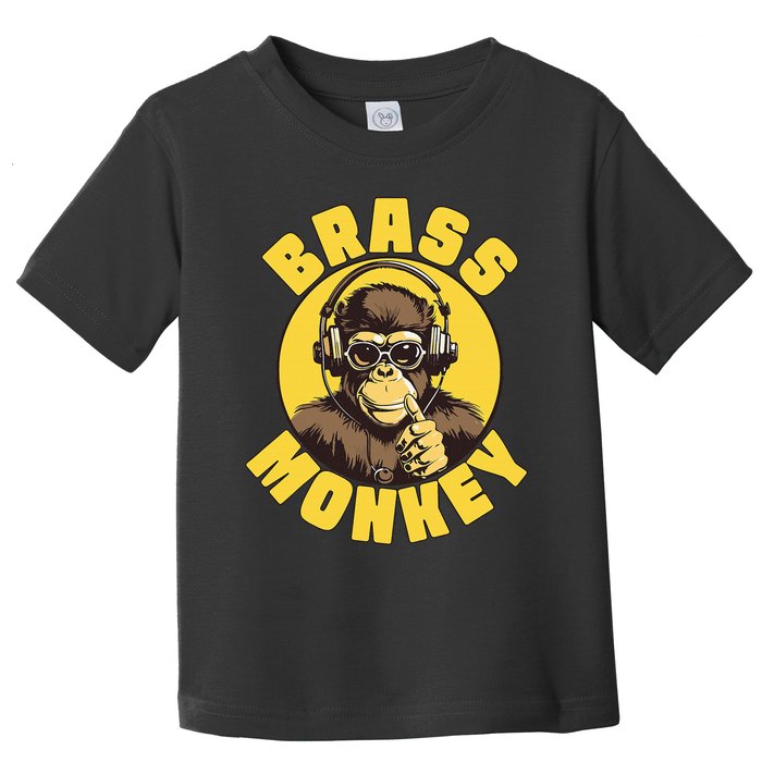 Brass Monkey Funny Cool Music Toddler T-Shirt