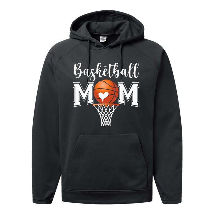 Basketball Mom Funny Mothers Day Performance Fleece Hoodie