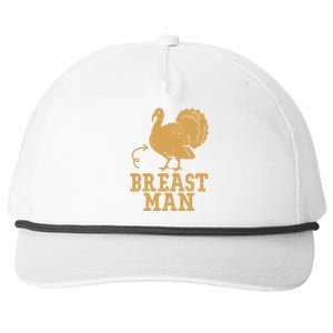 Breast Man Funny Turkey Thanksgiving Snapback Five-Panel Rope Hat