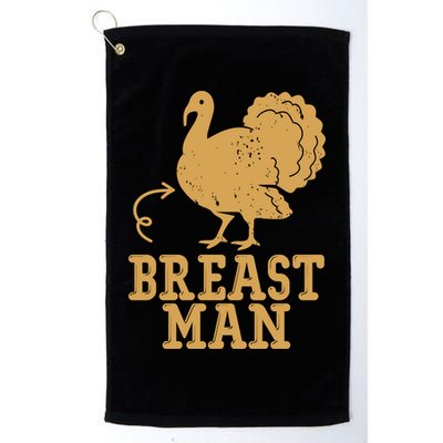 Breast Man Funny Turkey Thanksgiving Golf Towel