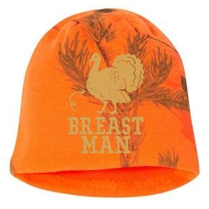 Breast Man Funny Turkey Thanksgiving Kati - Camo Knit Beanie