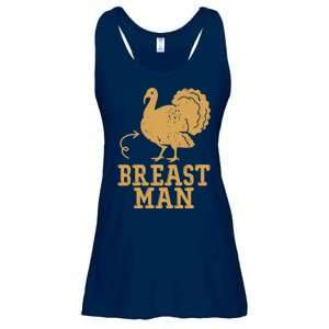 Breast Man Funny Turkey Thanksgiving Ladies Essential Flowy Tank