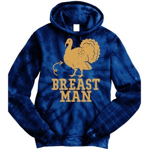 Breast Man Funny Turkey Thanksgiving Tie Dye Hoodie