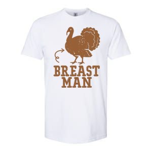 Breast Man Funny Turkey Thanksgiving Softstyle CVC T-Shirt