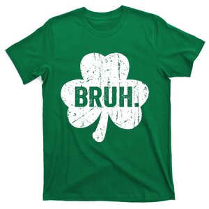 Bruh Meme Funny Saying Bro Greeting Teen Boy St Patricks Day T-Shirt