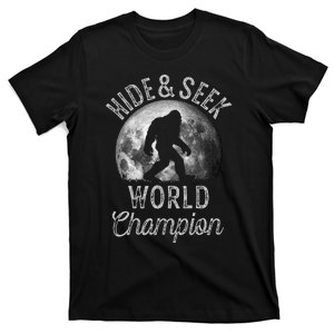 Bigfoot Moon Fantasy Hide And Seek World Champion Sasquatch T-Shirt