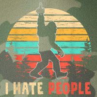 Bigfoot Middle Finger I Hate People Abduction Sasquatch Legacy Tie Dye Trucker Hat
