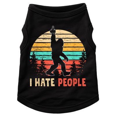 Bigfoot Middle Finger I Hate People Abduction Sasquatch Doggie Tank