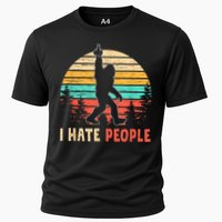 Bigfoot Middle Finger I Hate People Abduction Sasquatch Performance Shirt