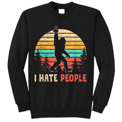Bigfoot Middle Finger I Hate People Abduction Sasquatch Sweatshirt