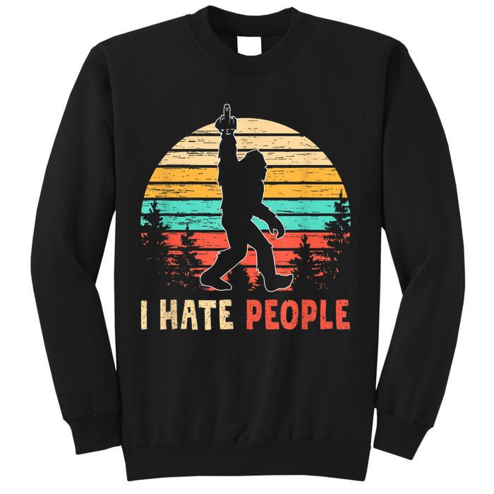 Bigfoot Middle Finger I Hate People Abduction Sasquatch Sweatshirt