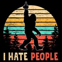 Bigfoot Middle Finger I Hate People Abduction Sasquatch Impact Tech Backpack