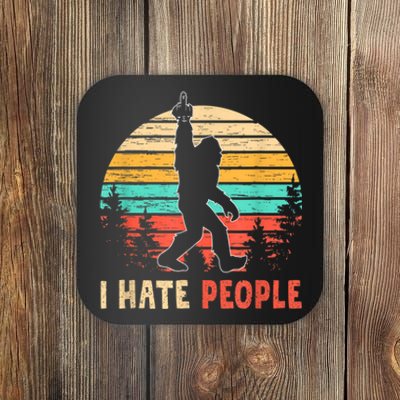 Bigfoot Middle Finger I Hate People Abduction Sasquatch Coaster