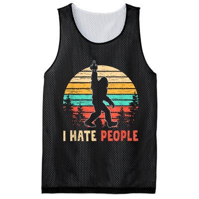 Bigfoot Middle Finger I Hate People Abduction Sasquatch Mesh Reversible Basketball Jersey Tank