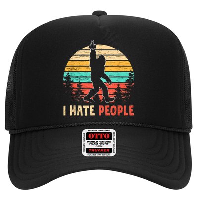 Bigfoot Middle Finger I Hate People Abduction Sasquatch Trucker Hat