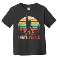 Bigfoot Middle Finger I Hate People Abduction Sasquatch Toddler T-Shirt