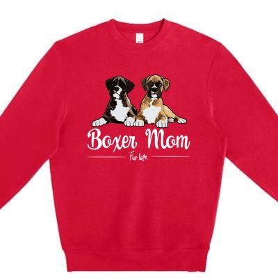 Boxer Mom Fur Life Design Premium Crewneck Sweatshirt