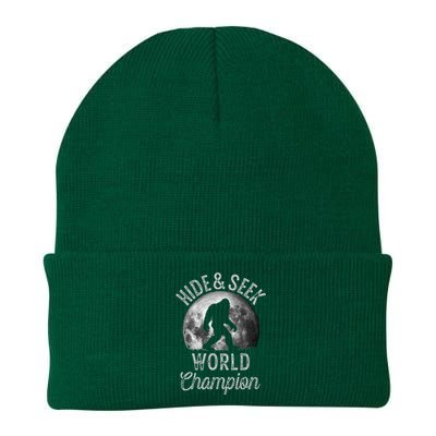 Bigfoot Moon Fantasy Hide And Seek World Champion Sasquatch Knit Cap Winter Beanie