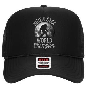 Bigfoot Moon Fantasy Hide And Seek World Champion Sasquatch High Crown Mesh Back Trucker Hat