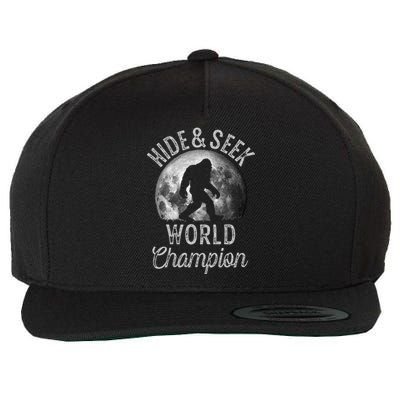 Bigfoot Moon Fantasy Hide And Seek World Champion Sasquatch Wool Snapback Cap