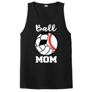 Ball Mom Funny Baseball Volleyball Soccer Mom Cute Gift PosiCharge Competitor Tank