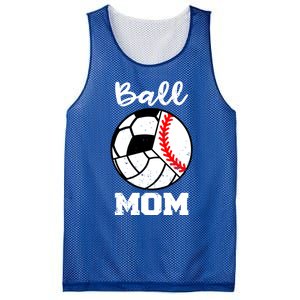 Ball Mom Funny Baseball Volleyball Soccer Mom Cute Gift Mesh Reversible Basketball Jersey Tank