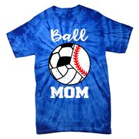 Ball Mom Funny Baseball Volleyball Soccer Mom Cute Gift Tie-Dye T-Shirt