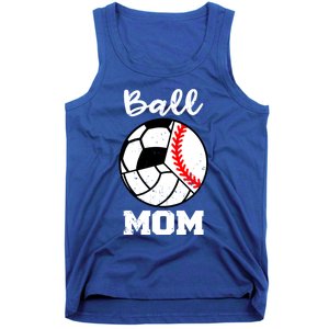 Ball Mom Funny Baseball Volleyball Soccer Mom Cute Gift Tank Top