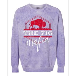 Buffalo Mafia For The 716 Area Code Buffalo Ny Colorblast Crewneck Sweatshirt