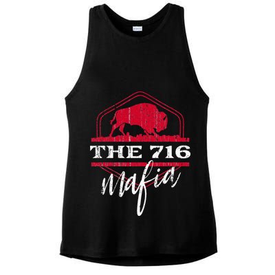 Buffalo Mafia For The 716 Area Code Buffalo Ny Ladies PosiCharge Tri-Blend Wicking Tank