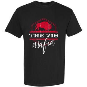 Buffalo Mafia For The 716 Area Code Buffalo Ny Garment-Dyed Heavyweight T-Shirt