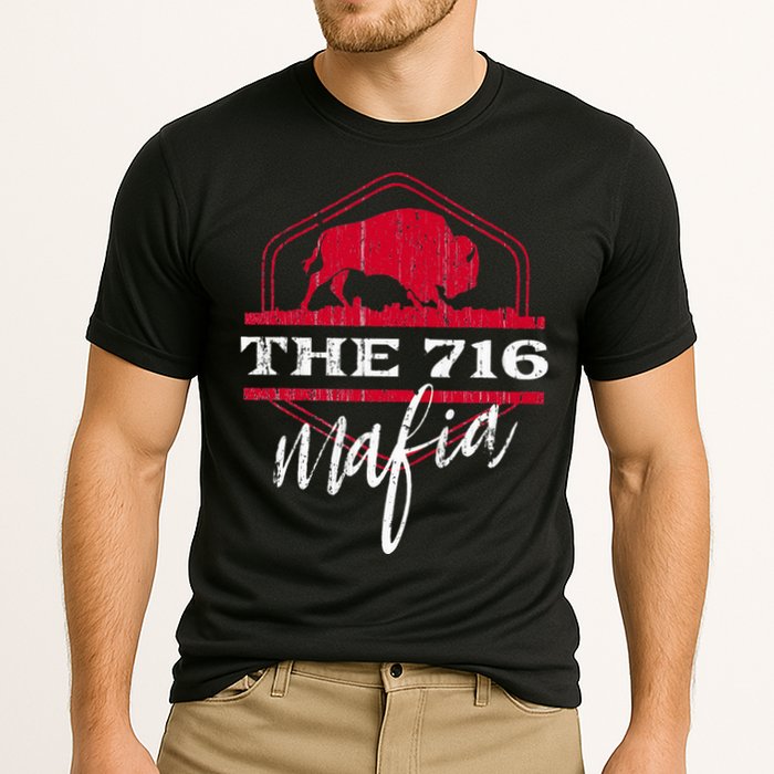 Buffalo Mafia For The 716 Area Code Buffalo Ny Cooling Performance Crew T-Shirt