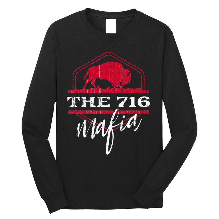 Buffalo Mafia For The 716 Area Code Buffalo Ny Long Sleeve Shirt