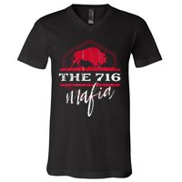 Buffalo Mafia For The 716 Area Code Buffalo Ny V-Neck T-Shirt